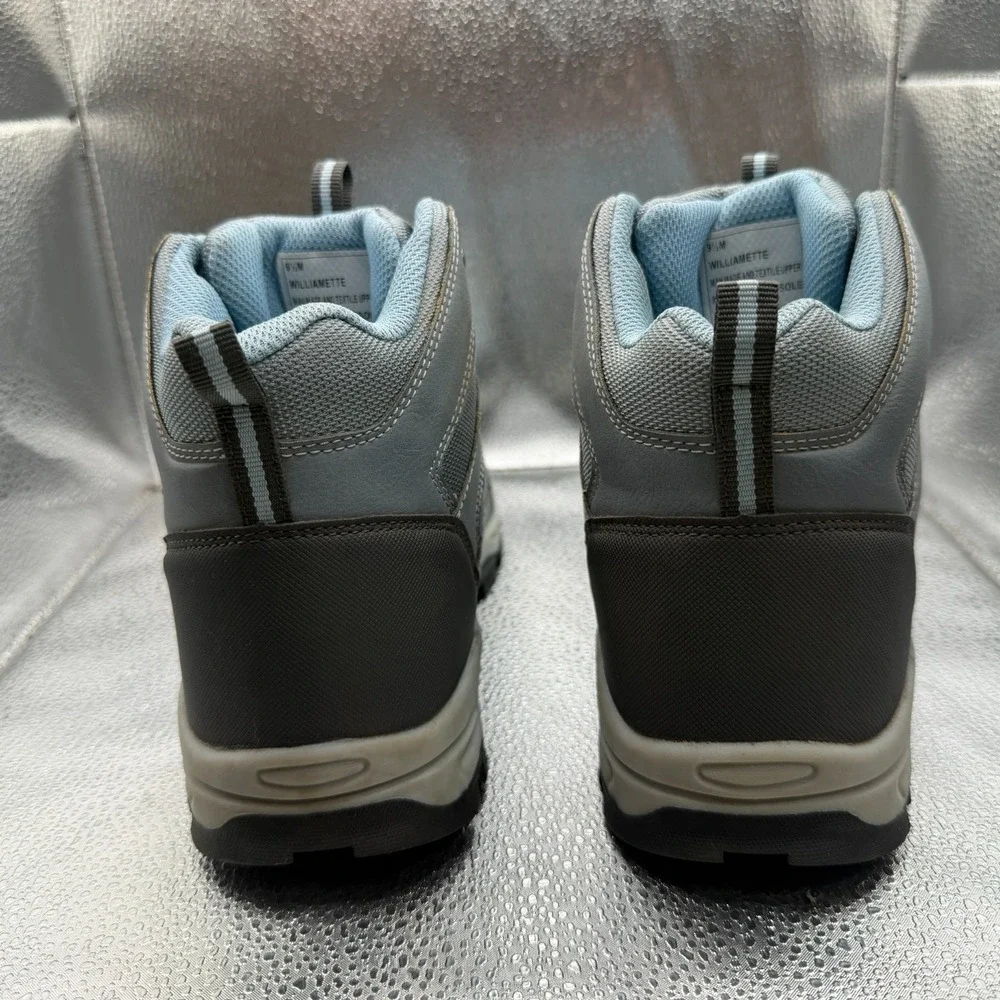 Size 9.5 Eddie Bauer Williamette Gray Blue Mens Mid Top Trail Hiking Boots‎
